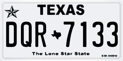 TX license plate DQR7133