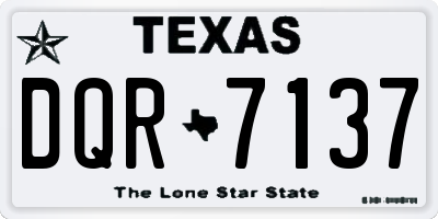 TX license plate DQR7137