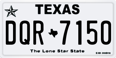 TX license plate DQR7150