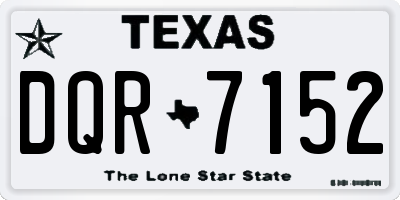 TX license plate DQR7152