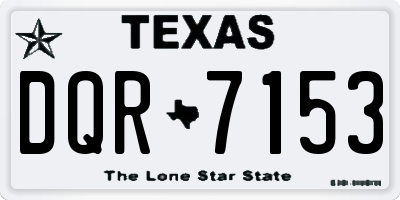 TX license plate DQR7153