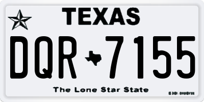 TX license plate DQR7155