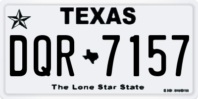 TX license plate DQR7157