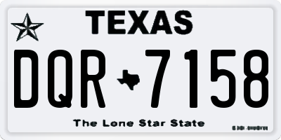 TX license plate DQR7158