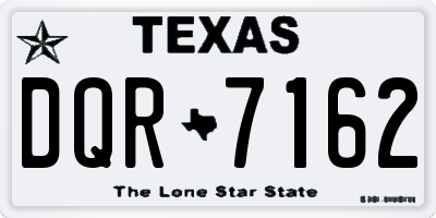 TX license plate DQR7162