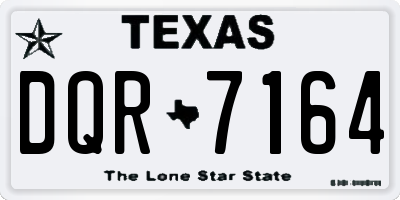 TX license plate DQR7164