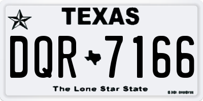 TX license plate DQR7166
