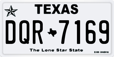 TX license plate DQR7169