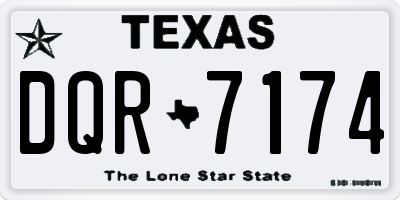 TX license plate DQR7174