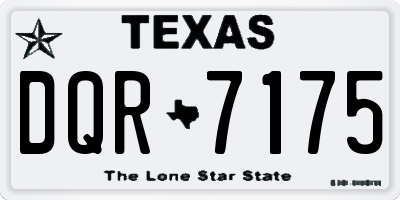 TX license plate DQR7175