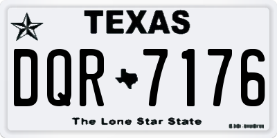 TX license plate DQR7176