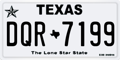 TX license plate DQR7199