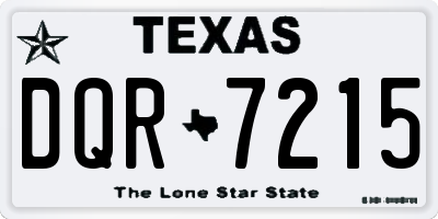 TX license plate DQR7215