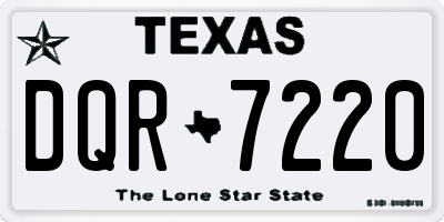 TX license plate DQR7220