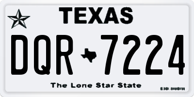 TX license plate DQR7224