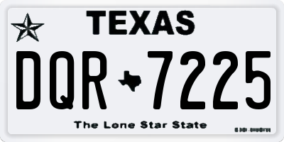 TX license plate DQR7225