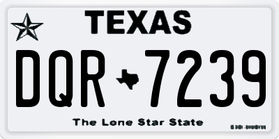 TX license plate DQR7239