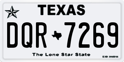 TX license plate DQR7269