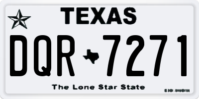 TX license plate DQR7271