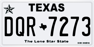 TX license plate DQR7273