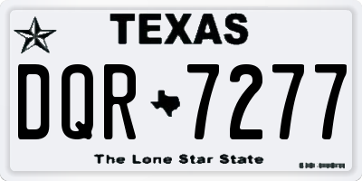 TX license plate DQR7277