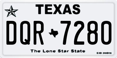 TX license plate DQR7280