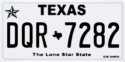 TX license plate DQR7282