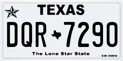 TX license plate DQR7290