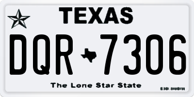TX license plate DQR7306