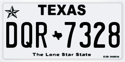 TX license plate DQR7328