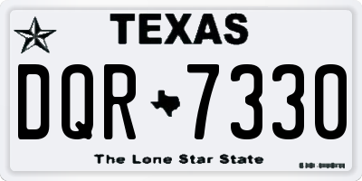 TX license plate DQR7330