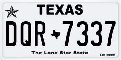 TX license plate DQR7337