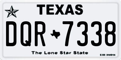 TX license plate DQR7338
