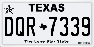TX license plate DQR7339