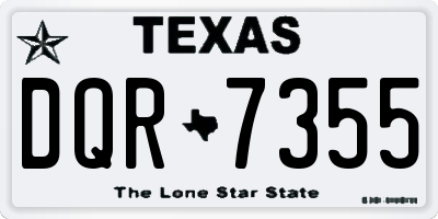 TX license plate DQR7355
