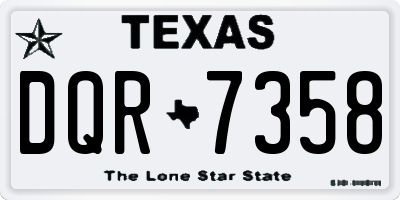 TX license plate DQR7358