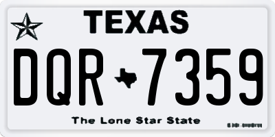 TX license plate DQR7359