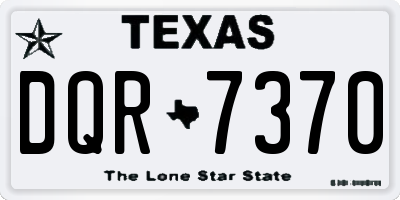 TX license plate DQR7370