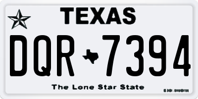 TX license plate DQR7394