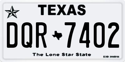 TX license plate DQR7402