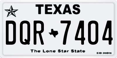 TX license plate DQR7404