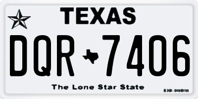 TX license plate DQR7406