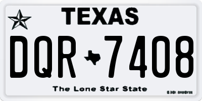 TX license plate DQR7408