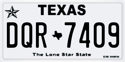 TX license plate DQR7409