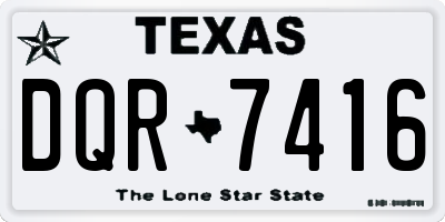 TX license plate DQR7416
