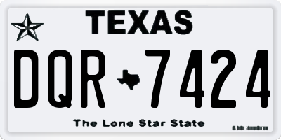 TX license plate DQR7424