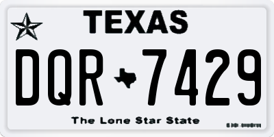 TX license plate DQR7429