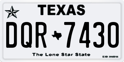 TX license plate DQR7430