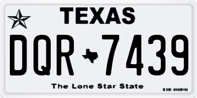 TX license plate DQR7439