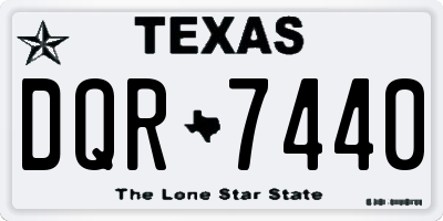 TX license plate DQR7440